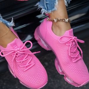 Ladies Fuschia Sneaker